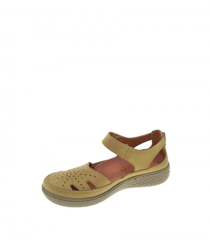 SANDALIA PLANA LAURA AZANA CREMA