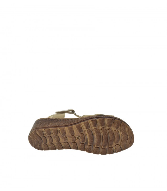 SANDALIA CUÑA MANLISA BEIGE