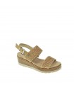 SANDALIA CUÑA REFRESH ORO