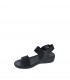 SANDALIA CUÑA SKECHERS NEGRO