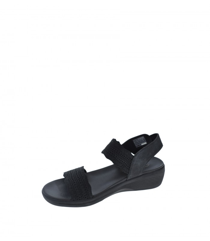 SANDALIA CUÑA SKECHERS NEGRO