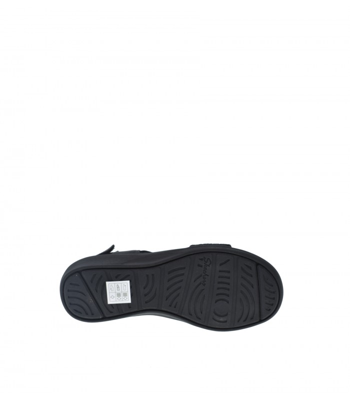 SANDALIA CUÑA SKECHERS NEGRO