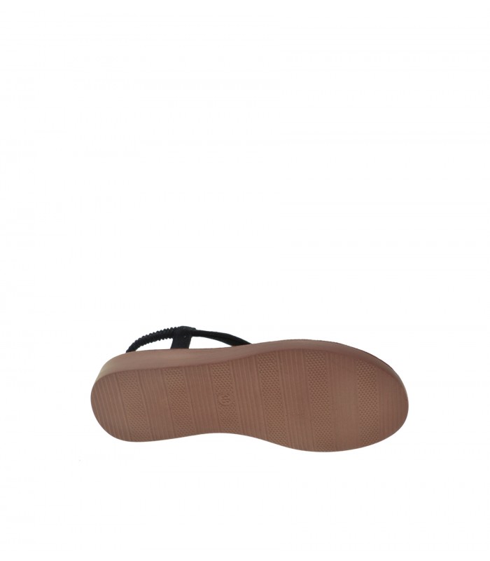 SANDALIA CUÑA MYSOFT NEGRO