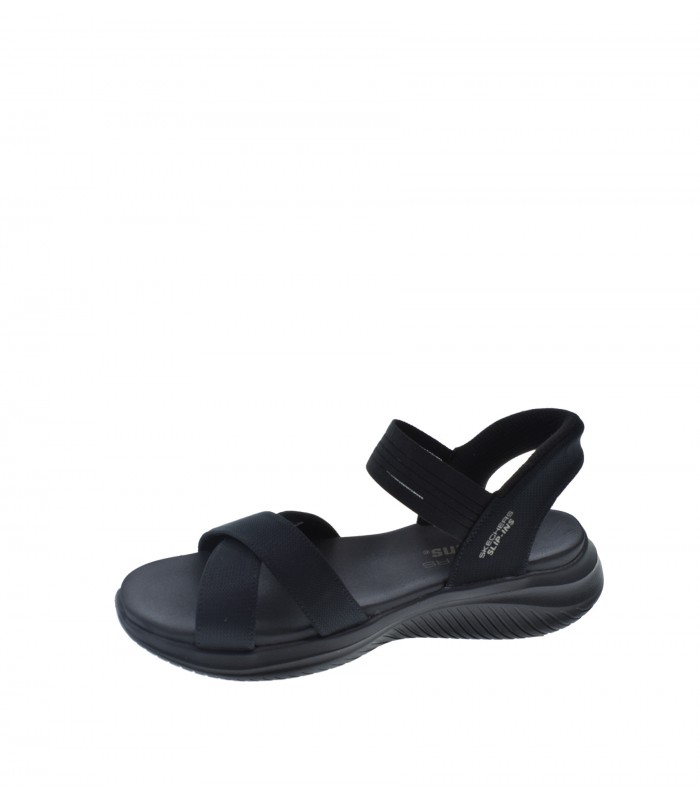 SANDALIA PLANA SKECHERS NEGRO