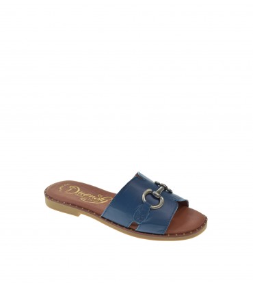 SANDALIA PLANA DUENDY AZUL