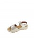 SANDALIA PLANA DUENDY PLATINO