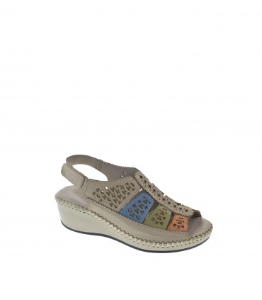 SANDALIA CUÑA 48 HORAS BEIGE