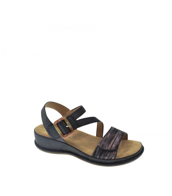 SANDALIA PLANA AMARPIES NEGRO