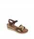 SANDALIA CUÑA HISPAFLEX MARRON