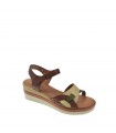 SANDALIA CUÑA HISPAFLEX MARRON