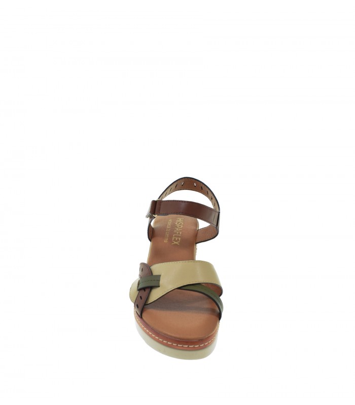 SANDALIA CUÑA HISPAFLEX MARRON