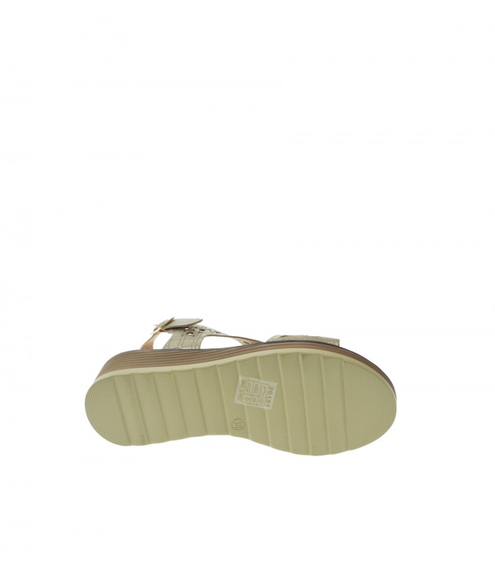 SANDALIA CUÑA HISPAFLEX CHAMPAGNE
