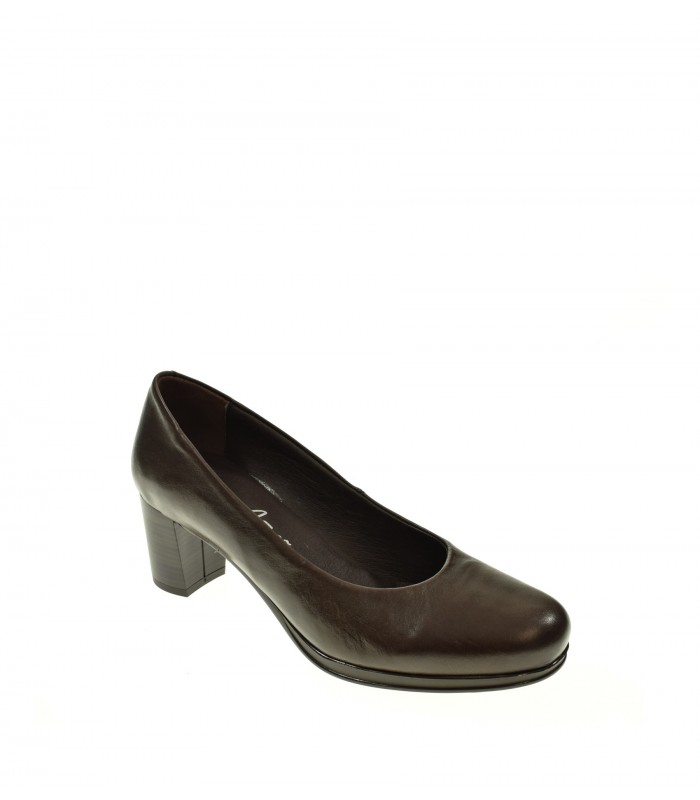 ZAPATO TACON LAURA AZANA MARRON