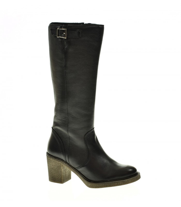 BOTA MUJER LINEA PURPURA NEGRO