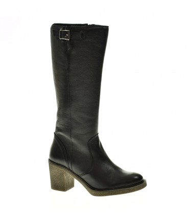 BOTA MUJER LINEA PURPURA NEGRO