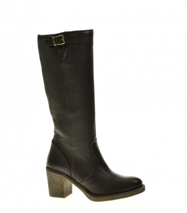 BOTA MUJER LINEA PURPURA MARRON