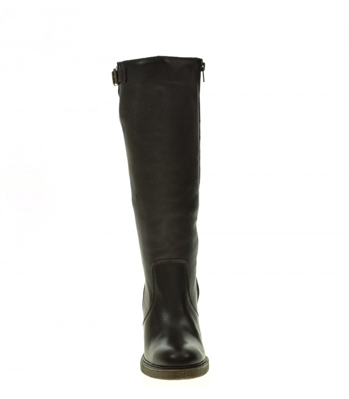 BOTA MUJER LINEA PURPURA MARRON