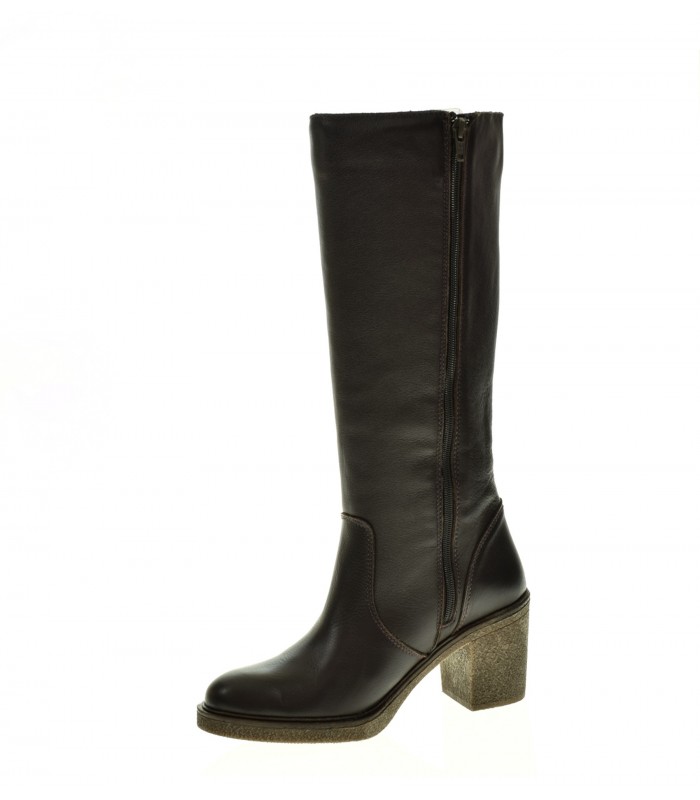 BOTA MUJER LINEA PURPURA MARRON