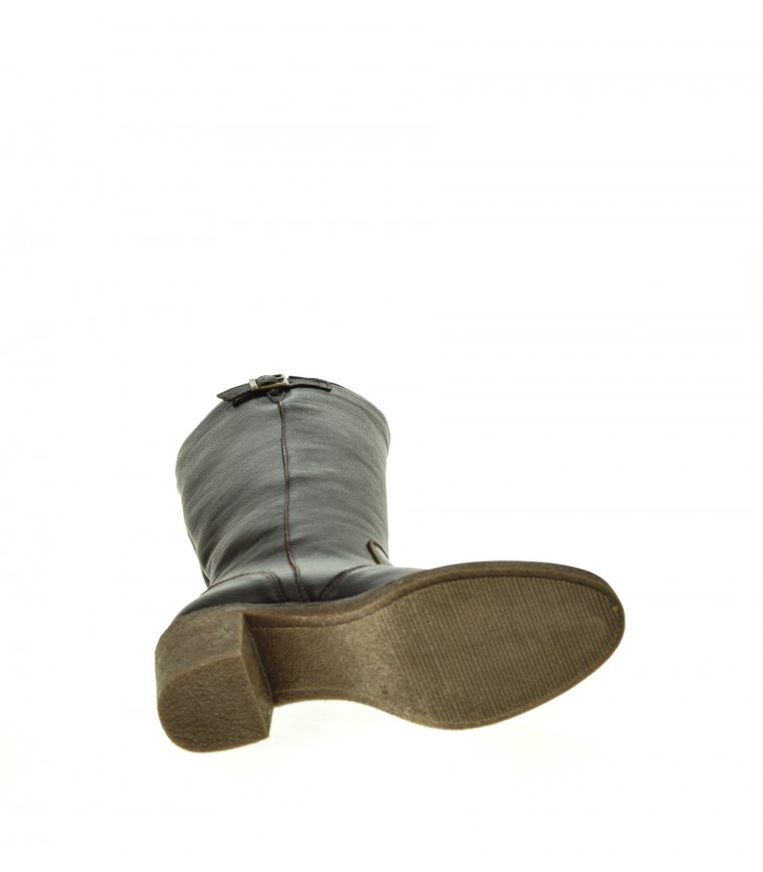 BOTA MUJER LINEA PURPURA MARRON