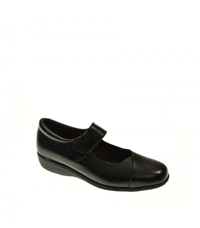 ZAPATO CUÑA DUENDY NEGRO