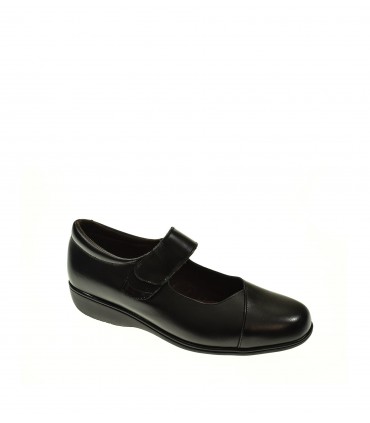 ZAPATO CUÑA DUENDY NEGRO