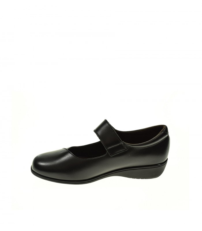 ZAPATO CUÑA DUENDY NEGRO