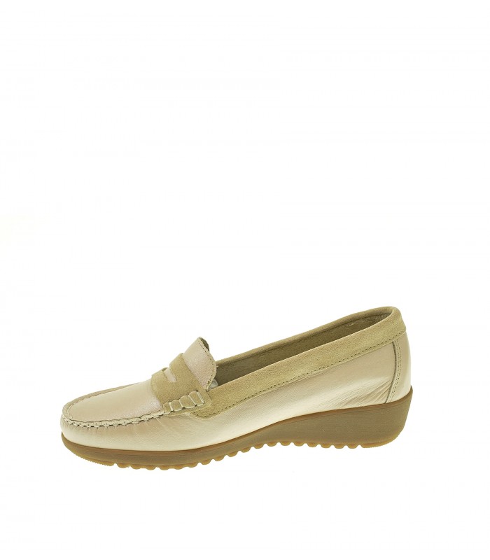 MOCASIN MUJER S@KUT BEIGE