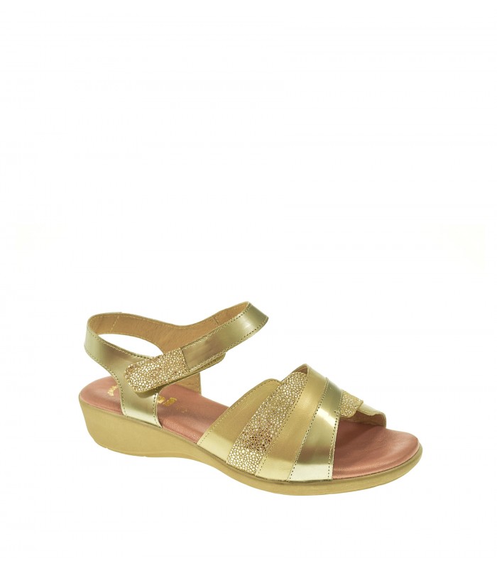 SANDALIA PLANA DUENDY PLATINO