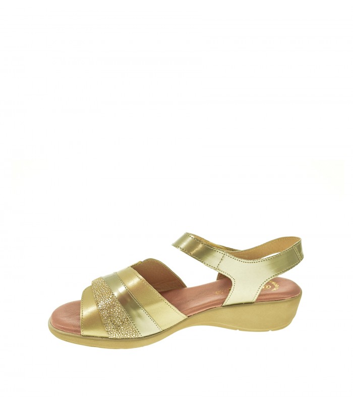 SANDALIA PLANA DUENDY PLATINO