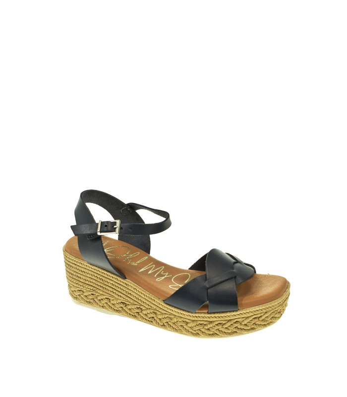 SANDALIA CUÑA OH! MY SANDALS MARINO