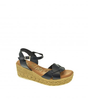 SANDALIA CUÑA OH! MY SANDALS MARINO