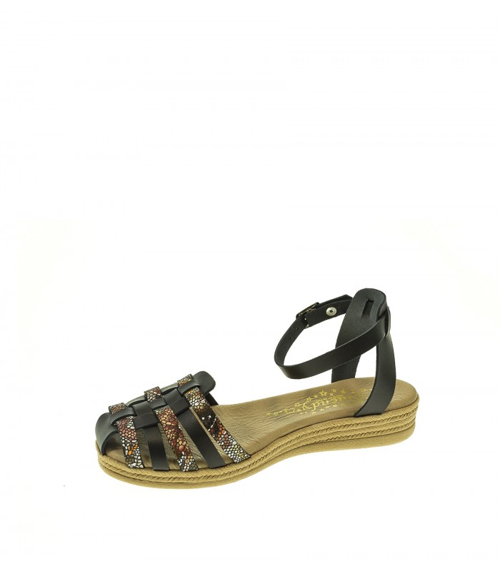 SANDALIA PLANA DUENDY NEGRO