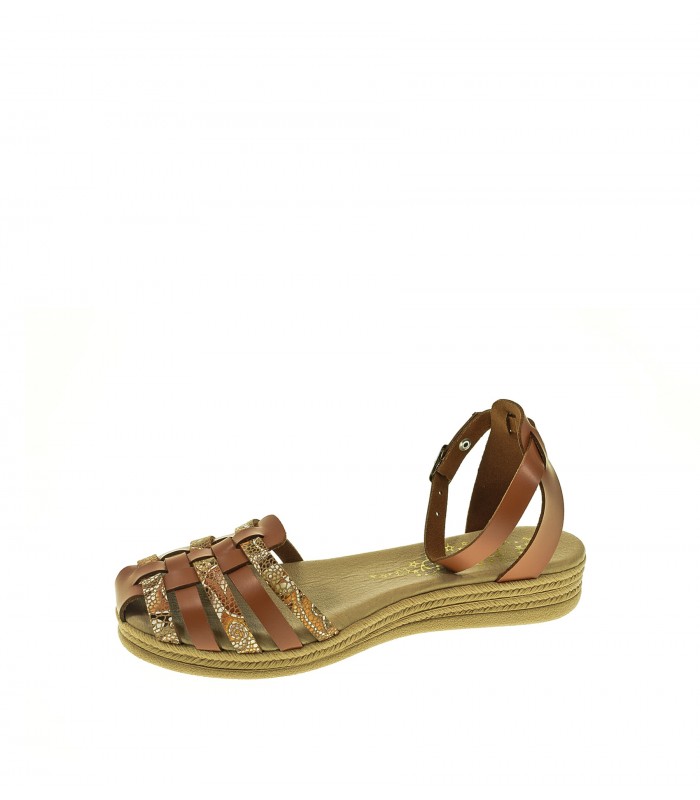 SANDALIA PLANA DUENDY CUERO
