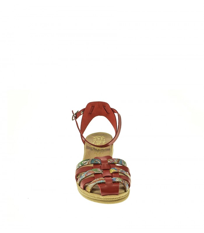 SANDALIA PLANA DUENDY ROJO