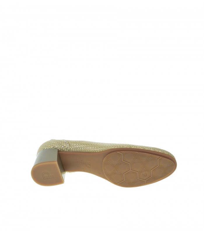 ZAPATO TACON PITILLOS ORO